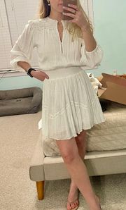 NWT  White Linen Dress XS