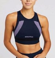 Lilybod Soul Cycle Navy Blue Purple Racerback Sports Bra