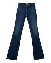 LOFT Modern Boot Low Rise Dark Wash Denim Jeans Blue Size 0 / 25 Stretchy