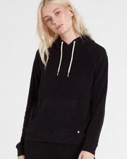 Volcom Lived In Lounge Oversized Pullover Hoodie in Black XS