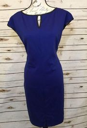 Isaac Mizrahi Blue Peep Hole Sheath Dress