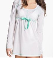 Prana Women’s White Felicity Long Sleeve Swim Cover Up Size XS