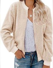 Amazon COPY - Women's Sherpa Fleece Jacket Faux Fuzzy Long Sleeve Casual Zip Up Bomber…