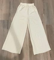 Beige Wide Leg Pants