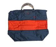 Longchamp Le Pliage Expandable Large Travel Weekend Tote Bag Navy/Vermil…