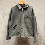 Carhartt Vintage  Distressed Full Zip J97 PTL Canvas Workwear Detroit Jacket 2XL