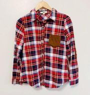 YA Los Angelos Button Up Plaid Flannel/Shacket size small