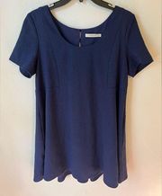 FRNCH Navy Blue Short Sleeve A line Dress Size Small/Medium