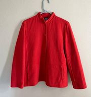 [Eileen Fisher] Red Wool Button Down Jacket-Size PM