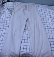 Cream Wide Leg  Sweat Pants