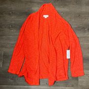 NWT Velvet by Graham & Spencer | Cocoon Shawl Knit Sweater Orange | L