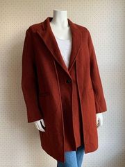 Rag and Bone KAYE 3 Way Convertible Coat Rust Wool Jacket and Vest sz 6 PW15