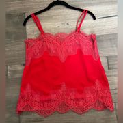 Red Lace Tank Top