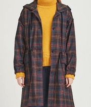 Uniqlo x JW Anderson Women's Pocketable Rain Jacket Coat in Plaid Multi