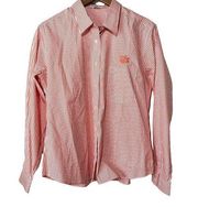 Cutter & Buck Orange/White Clemson Tigers Button-Up Long Sleeve Shirt Large