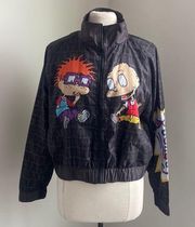 NICKELODEON Brown Rugrats Full Zip Jacket Size Large