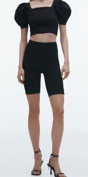 black ribbed cycling shorts  Size Small