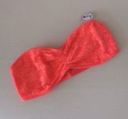 NWT Victoria’s secret PINK neon salmon lace bandeau bra / bralette