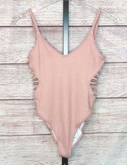 Victoria’s Secret Pink Cutout Sides Tank One Piece Swimsuit Size XS