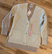 BB Dakota Sweater Cardigan Beige Tan Oversized Roomy Womens Small New