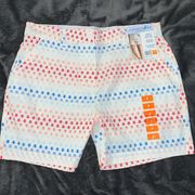 NWT Caribbean Joe classic fit turtle print shorts with 5’ inseam sz 8 stretchy