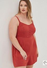 Torrid Rust Brown Romper Sz.2