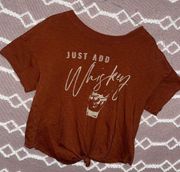 Shyanne Western Wear Whiskey Graphic Crop Top