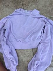 Lavender cropped workout top