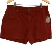 Sonoma ultra comfort red shorts size 14 mid rise