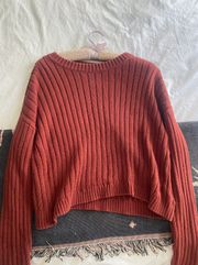 Maroon Cropped Sweater