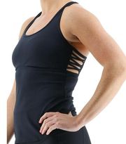 TYR Solid Harley Medium Support Sport Tank Top - Black - Size Small 4/6 - $50