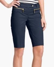 Michael Kors Shorts 4 Gold Zipper Navy Blue