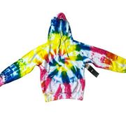 Worthy Threads Bright Colorful Tie Dye Hoodie XS NWT