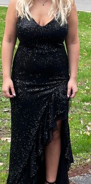 Black Sequence Prom Dress