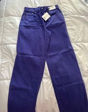 Mid Rise Purple Jeans