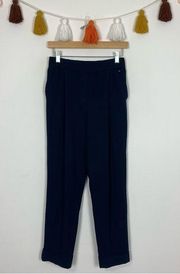 Massimo Dutti High Rise Navy Blue Knit Dress Pants Size 4