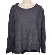 MNY Marc New York Long Sleeve Knit Embellished Gray Top Size L