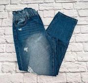 KanCan For Maurices Jeans Size 29 Distressed High Rise Paperbag Waist Boyfriend