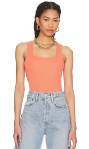 Coral Square Neck Tank