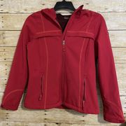 32 Degrees Women's Red Waterproof Hooded Softshell Jacket - Size Small - Zipper