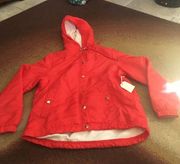 Red puffer Jacket Never Worn fuzzy inside