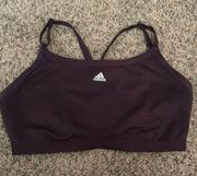 Adidas burgundy sports bra