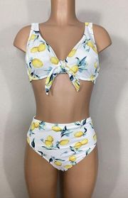 New. Jessica Simpson lemon bikini. (D-cup) M-top/L-bottom.  Retails $119