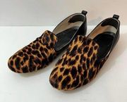 Latigo Leopard Loafers Pony Hair Slip On Size 8