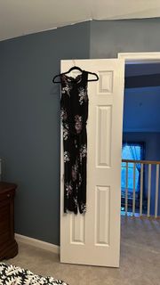 Floral Black Jumpsuit