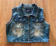 Rue21 denim vest jacket cropped 