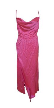 Retrofête Rosa Corset Slip Dress Hyper Pink Barbiecore Brittany Mahomes