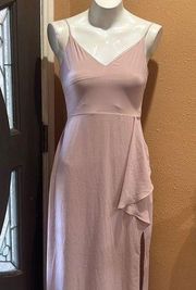 Express light pink spaghetti strap short and long dress