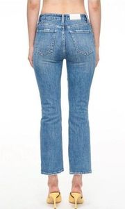 Pistola Women's Lennon Distressed High Rise Crop Bootcut Jean 27 Flare