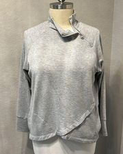 Jones NY | Grey Zip Neck Sweatshirt with Pockets